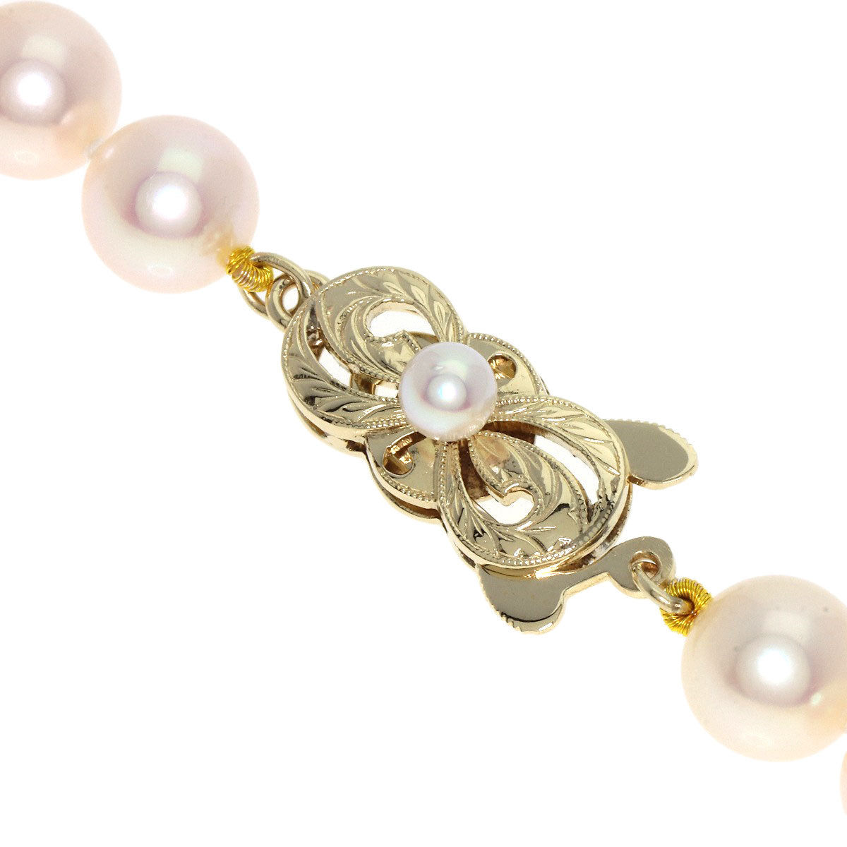 Mikimoto Necklace K14Yg White Pearl Women
