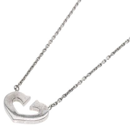 Cartier Necklace K18Wg Silver C Heart Women