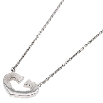 Cartier Necklace K18Wg Silver C Heart Women