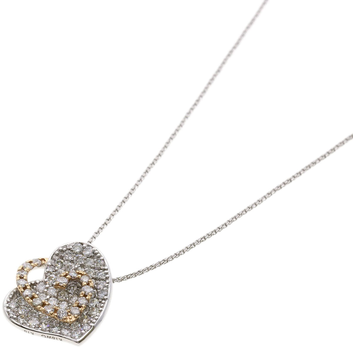 Select Jewelry Necklace K18Pg , K18Wg Silver Diamond Women