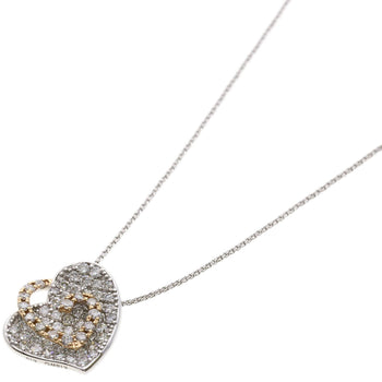 Select Jewelry Necklace K18Pg , K18Wg Silver Diamond Women