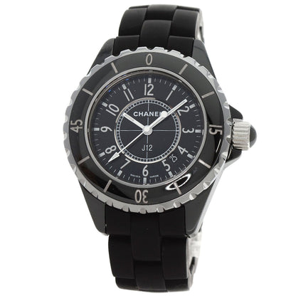Chanel Watches Quartz H0681 Ceramic, Rubber Black J12 1.3" Black Dial Women