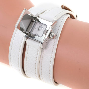 Hermes Watches Quartz Me2.112 Stainless Steel , Leather White Triple Tour Medor Rock White Dial