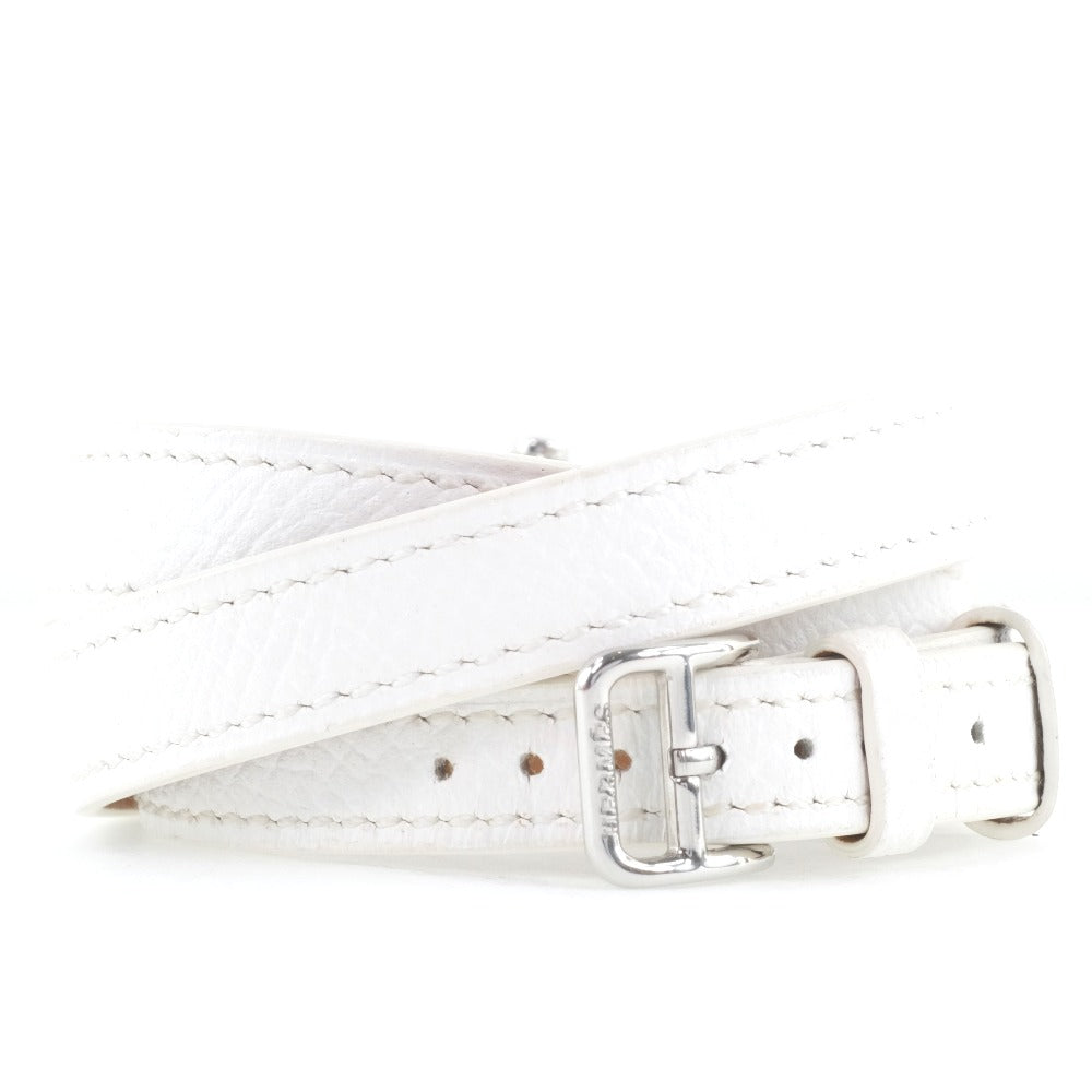 Hermes Watches Quartz Me2.112 Stainless Steel , Leather White Triple Tour Medor Rock White Dial