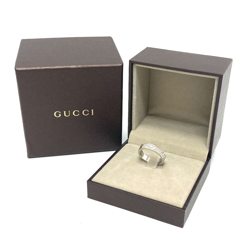 Gucci Ring K18Wg Silver Diamond Icon Stardust Women 12