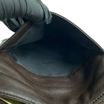 Loewe Shoulder Bag Leather Brown Anagram Logo Women