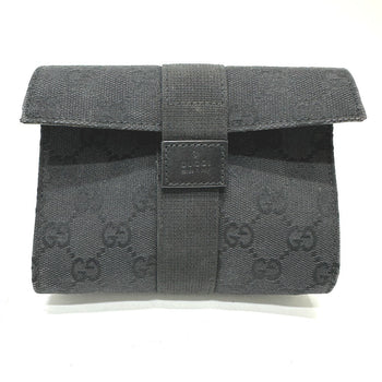 Gucci Pouch 39.0911 Gg Canvas Black Gg Cosmetics Pouch Women