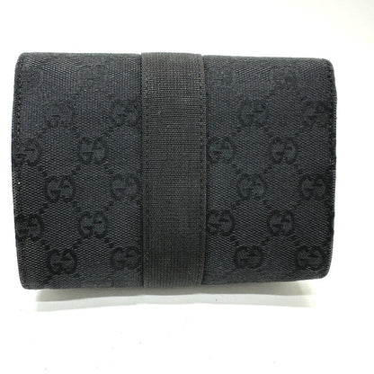Gucci Pouch 39.0911 Gg Canvas Black Gg Cosmetics Pouch Women