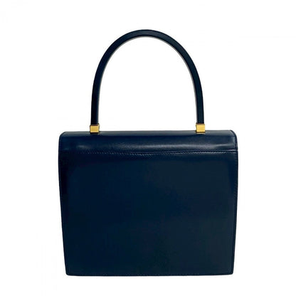 Gucci Handbag Leather Navy Gg Logometal Old Gucci Women