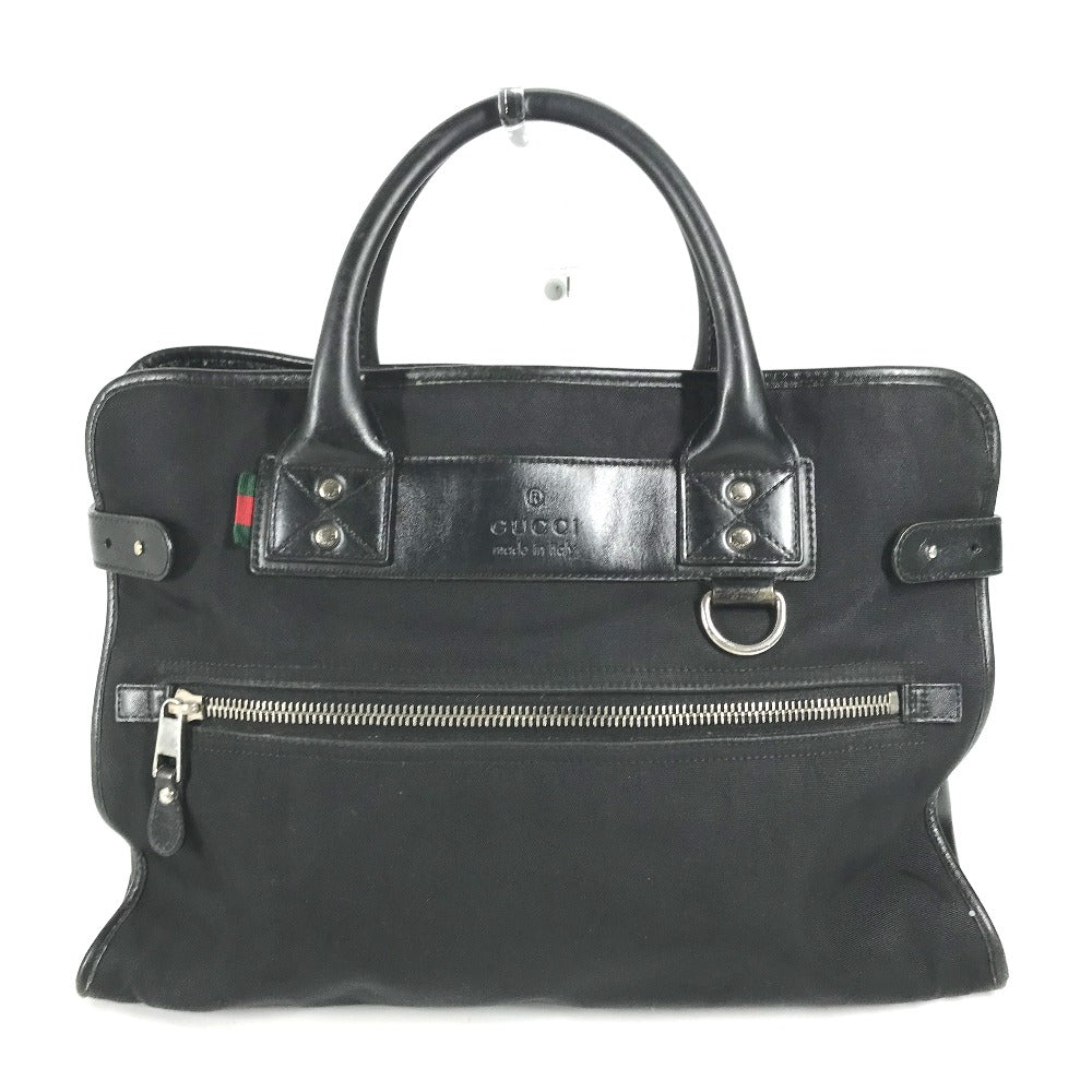 Gucci Business Bag 246410 Nylon / Leather Black Logo Mens