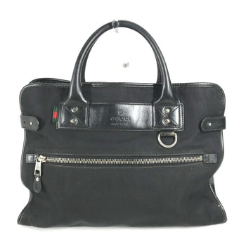 Gucci Business Bag 246410 Nylon / Leather Black Logo Mens
