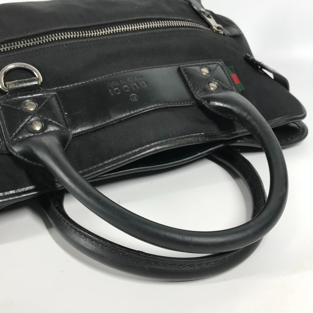 Gucci Business Bag 246410 Nylon / Leather Black Logo Mens