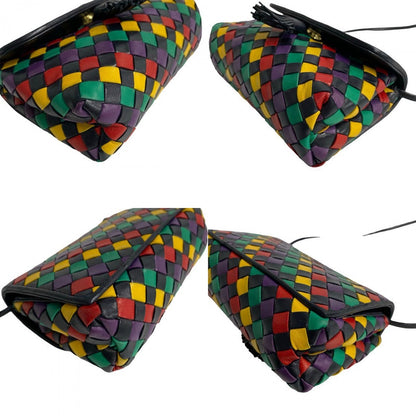 Bottegaveneta Shoulder Bag Leather Multicolor Intrecciato Women
