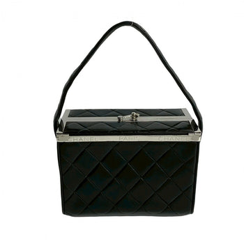 Chanel Handbag Lambskin Black Kannon Vanity Women