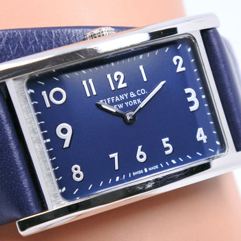 Tiffany&Co. Watches Quartz 36668694 Stainless Steel , Leather Navy East West Mini Navy Dial Women