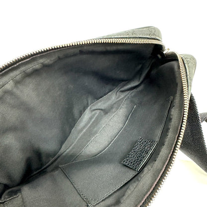 Gucci Waist Bag 336672 Nylon / Leather Black Gg Nylon