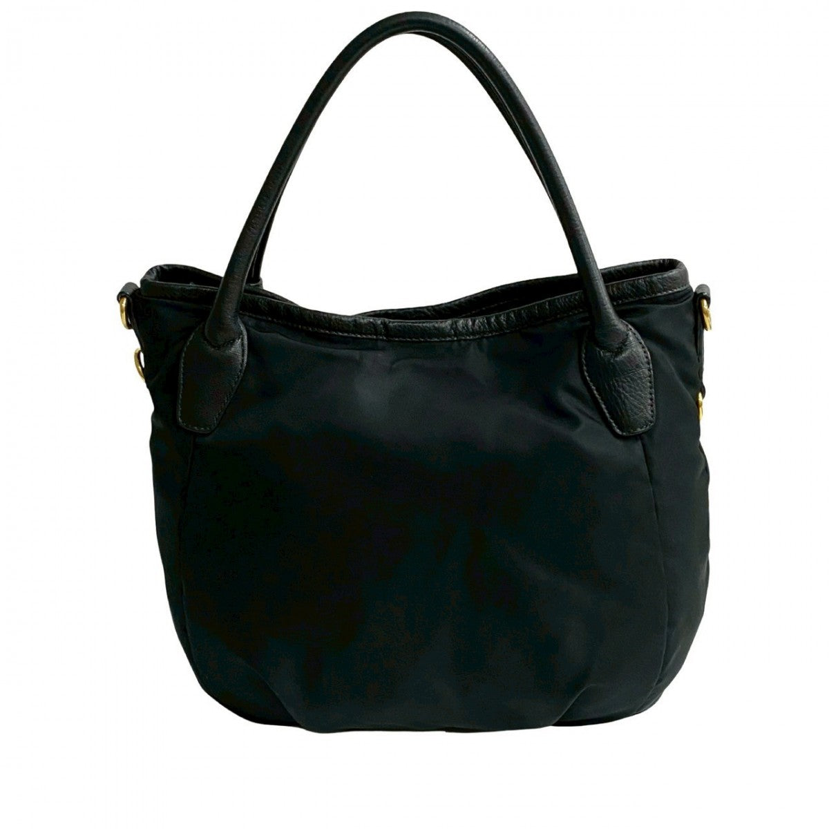Prada Tote Bag Nylon, Leather Black Prada Logometal Women