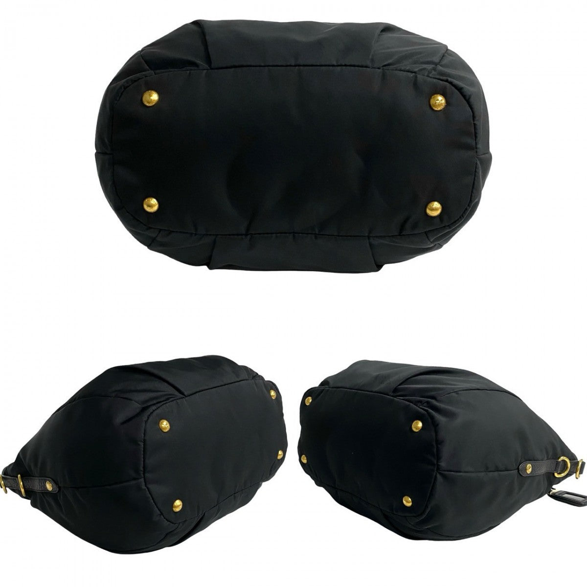 Prada Tote Bag Nylon, Leather Black Prada Logometal Women