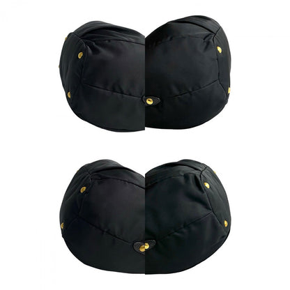 Prada Tote Bag Nylon, Leather Black Prada Logometal Women