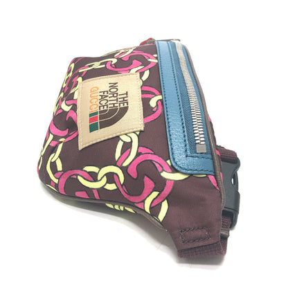 Gucci Sling Bag 650299 Nylon Brown The North Face Collaboration Waist Pouch Women