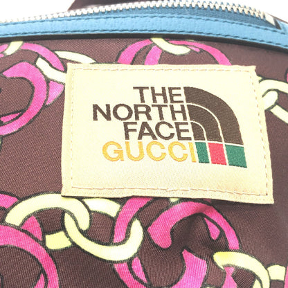 Gucci Sling Bag 650299 Nylon Brown The North Face Collaboration Waist Pouch Women