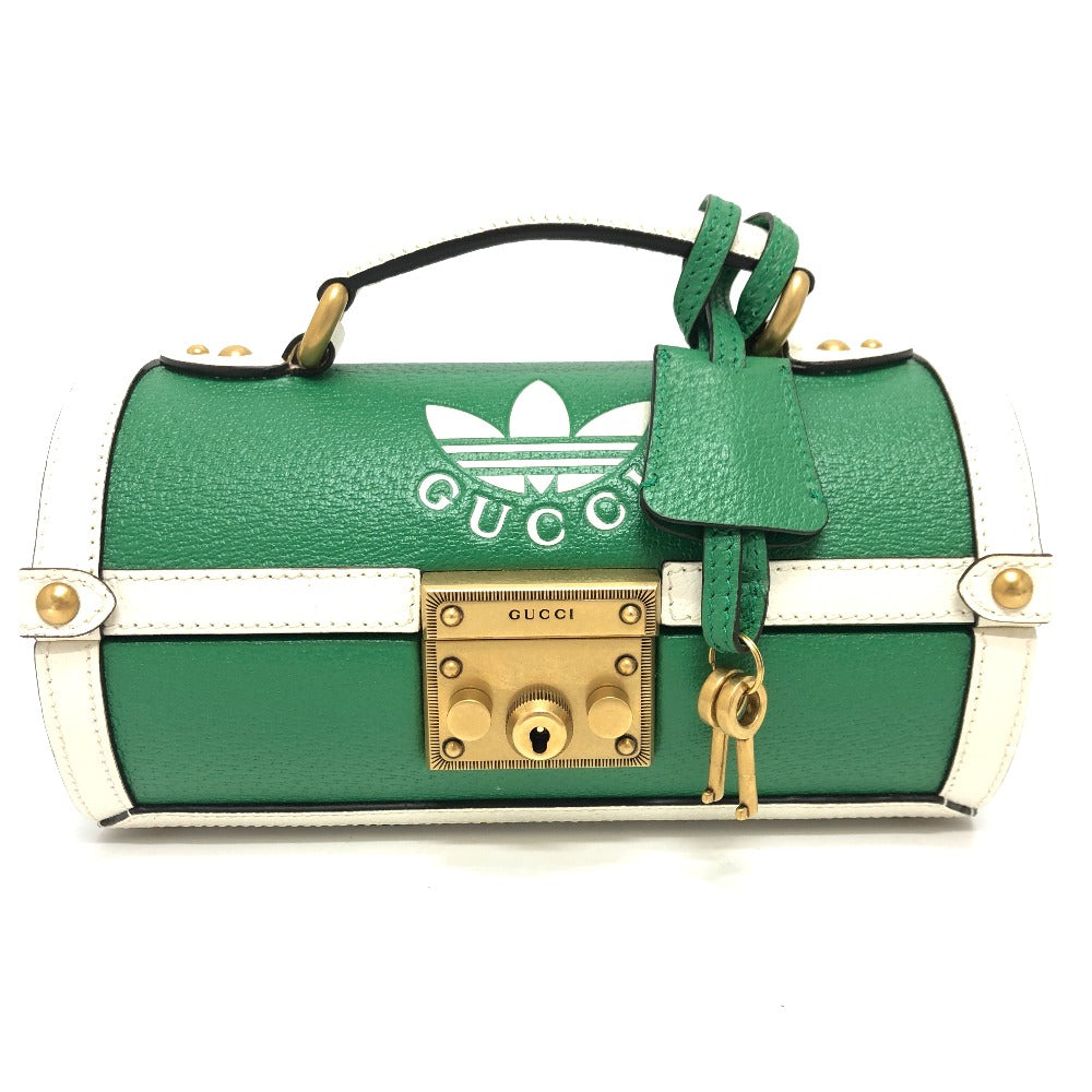 Gucci Handbag 723801 Leather Green Logo Golf Ball Case Women