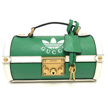 Gucci Handbag 723801 Leather Green Logo Golf Ball Case Women