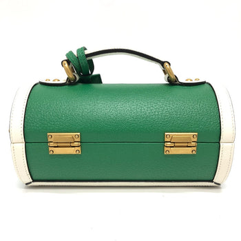 Gucci Handbag 723801 Leather Green Logo Golf Ball Case Women