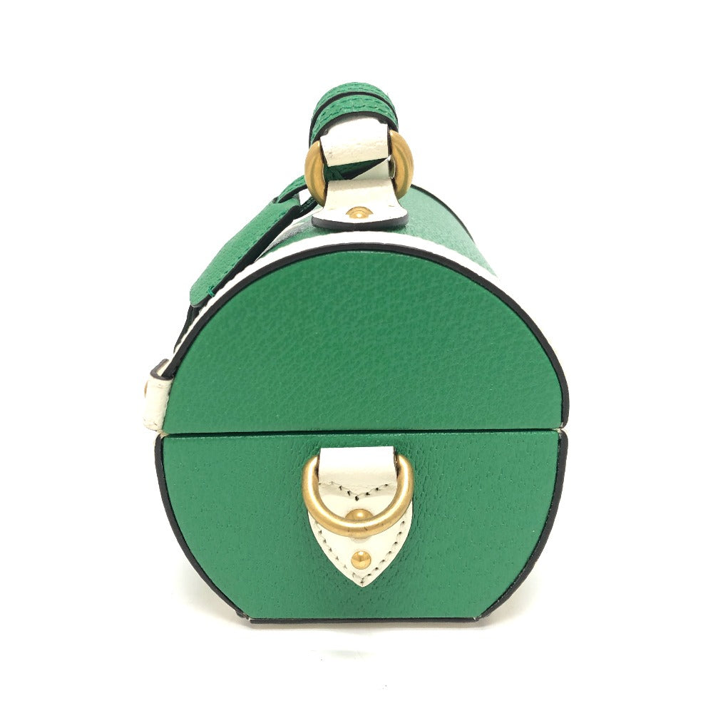 Gucci Handbag 723801 Leather Green Logo Golf Ball Case Women