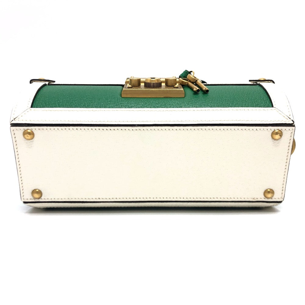 Gucci Handbag 723801 Leather Green Logo Golf Ball Case Women