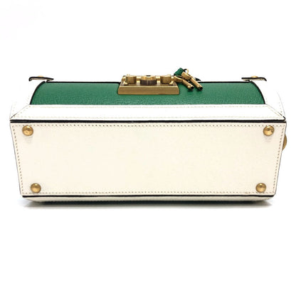 Gucci Handbag 723801 Leather Green Logo Golf Ball Case Women