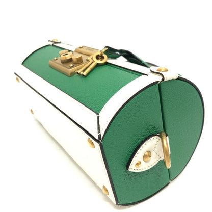 Gucci Handbag 723801 Leather Green Logo Golf Ball Case Women