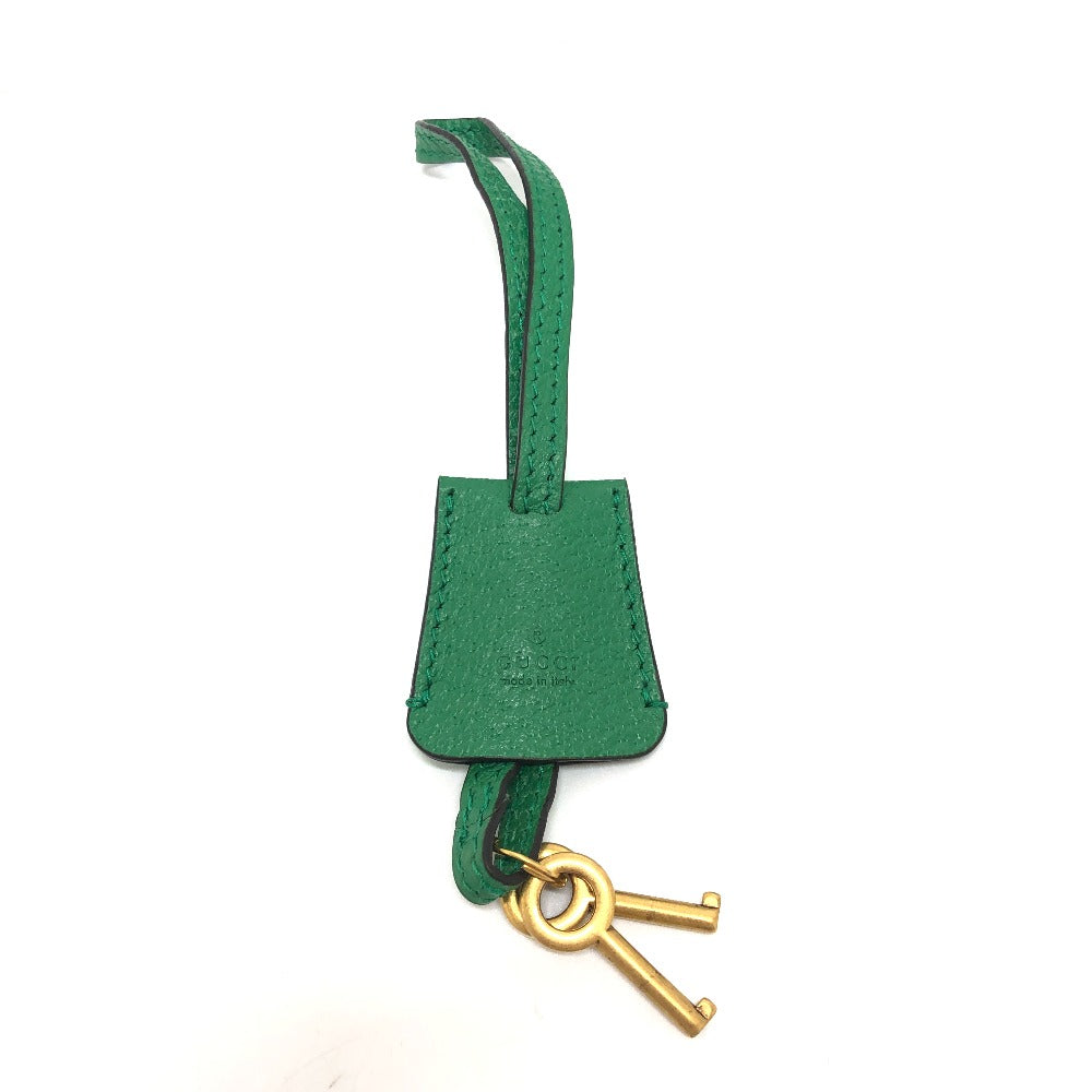 Gucci Handbag 723801 Leather Green Logo Golf Ball Case Women