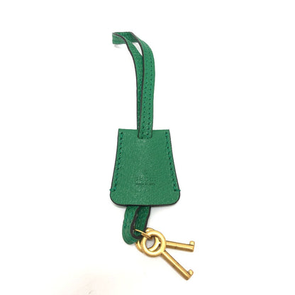 Gucci Handbag 723801 Leather Green Logo Golf Ball Case Women