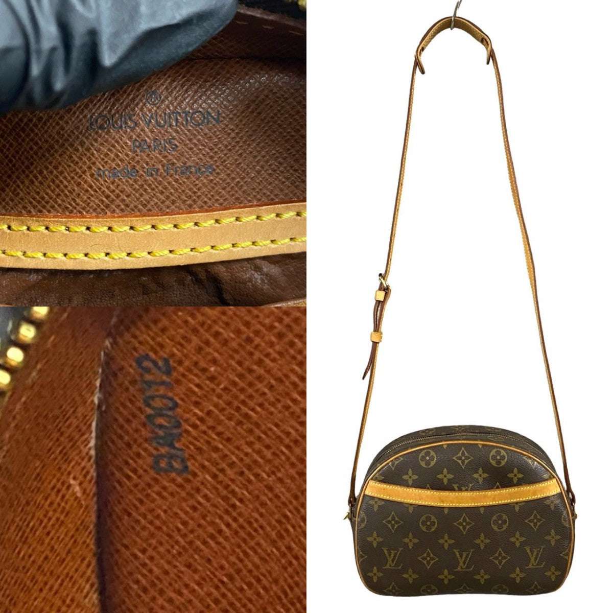 Louis Vuitton Shoulder Bag M51221 Leather, Pvc Brown Monogram Blois Women
