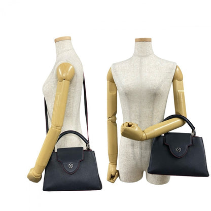 Louis Vuitton Shoulder Bag M42245 Taurillon Clemence Leather Navy Capsine Bb Women