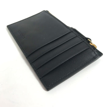 Gucci Coin Case 431715 Leather Black Logo Fragment Case Mens(Unisex)
