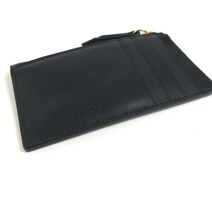 Gucci Coin Case 431715 Leather Black Logo Fragment Case Mens(Unisex)