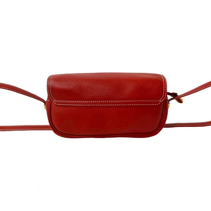 Loewe Shoulder Bag Leather Red Anagram Logo Women