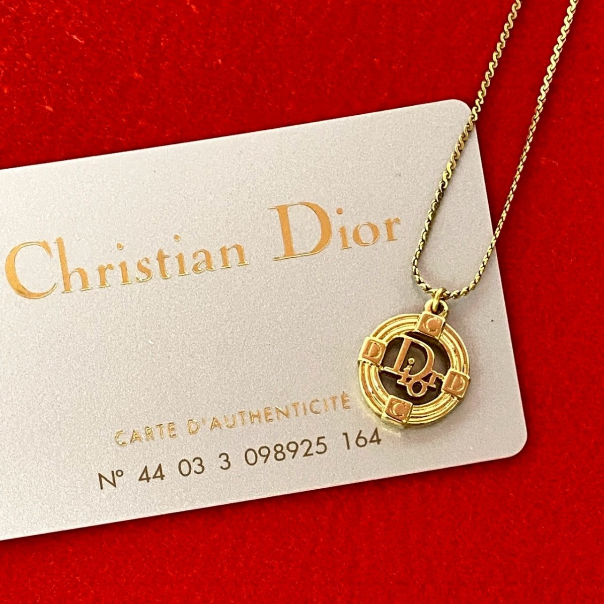 Dior Necklace Gold Plated Gold