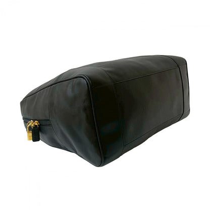 Loewe Boston Duffel Bag Leather Black Anagram Logo Mens