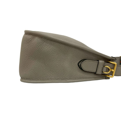 Prada Shoulder Bag Leather Gray