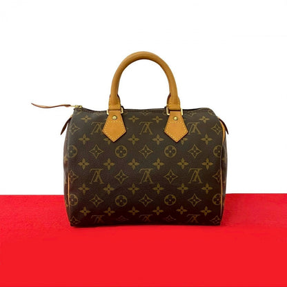 Louis Vuitton Handbag M41528 Leather Brown Monogram Speedy 25