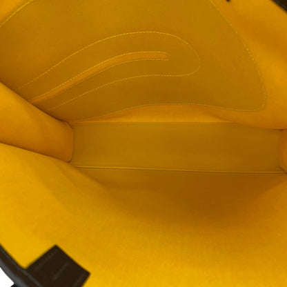 Hermes Shoulder Bag Canvas Yellow Plastics Bags