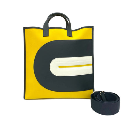 Hermes Shoulder Bag Canvas Yellow Plastics Bags