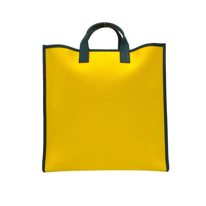 Hermes Shoulder Bag Canvas Yellow Plastics Bags