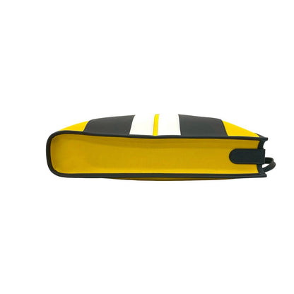 Hermes Shoulder Bag Canvas Yellow Plastics Bags