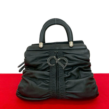 Dior Handbag Leather Black Karenina
