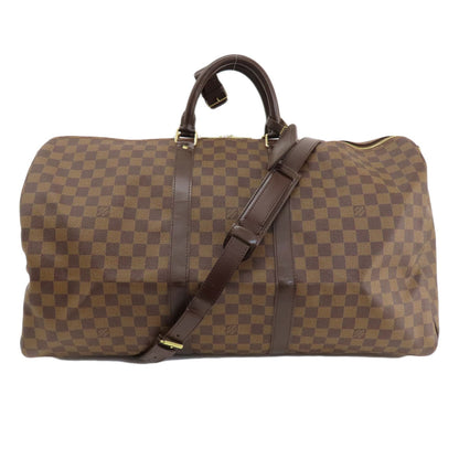 Louis Vuitton Boston Duffel Bag N41414 Damier Canvas Brown Keepall Bandouliere55 Damier Canvas