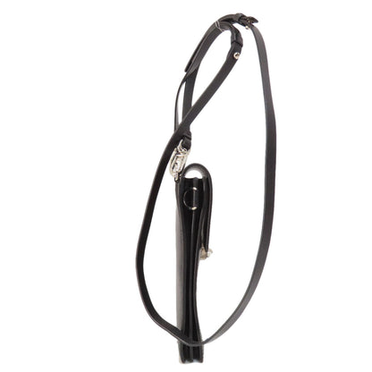 Prada Shoulder Bag Leather Black Logo Saffiano Women